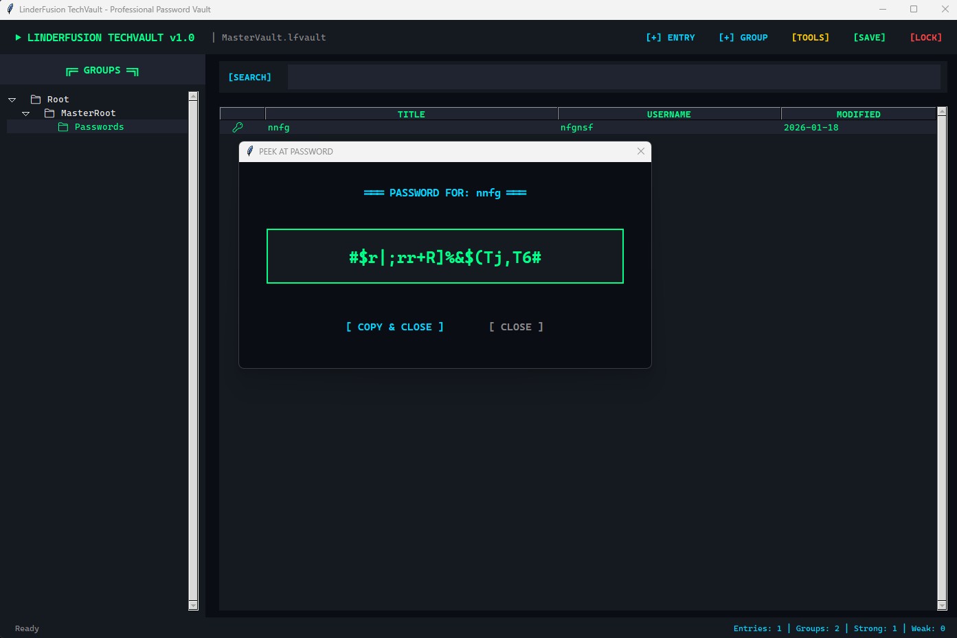 TechVault Password Peek